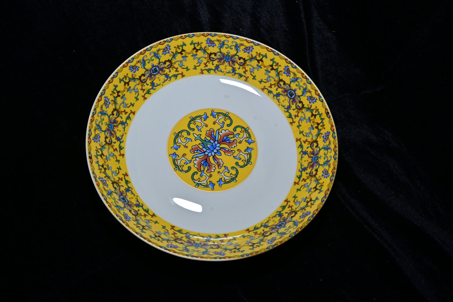 Tibetan Auspicious Symbol Ceramic Plate