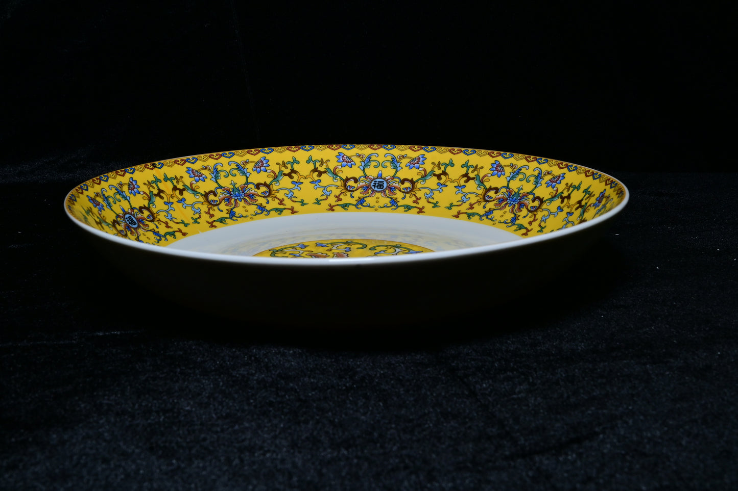 Tibetan Auspicious Symbol Ceramic Plate