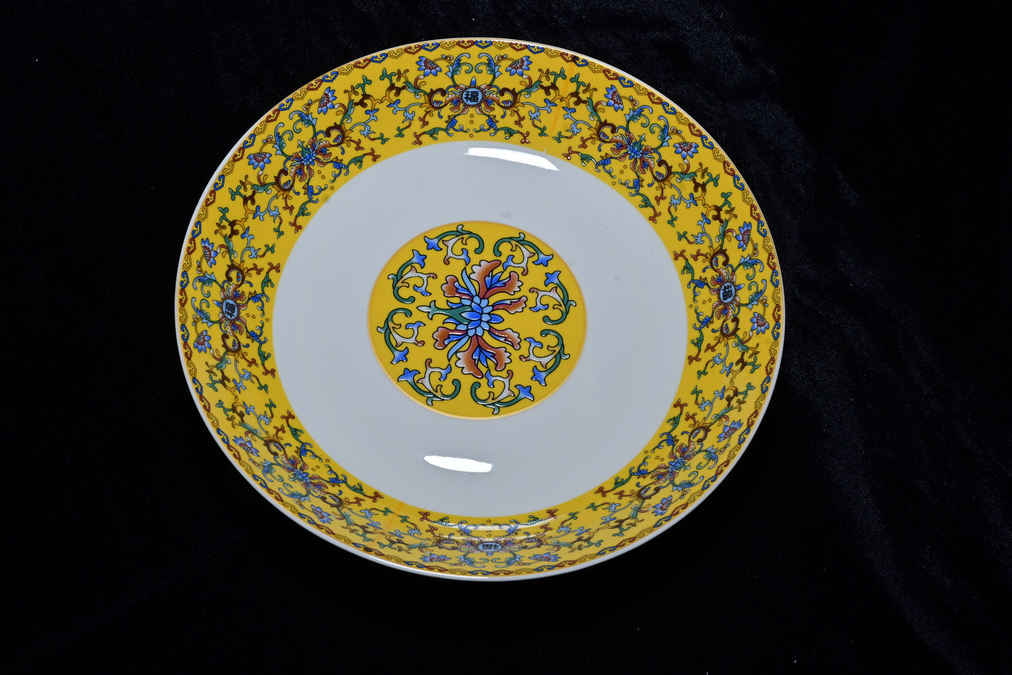 Tibetan Auspicious Symbol Ceramic Plate