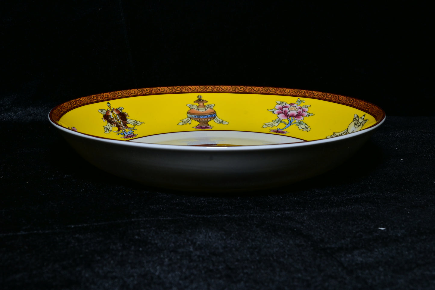 Yellow Decorative Ceramic Serving Plate