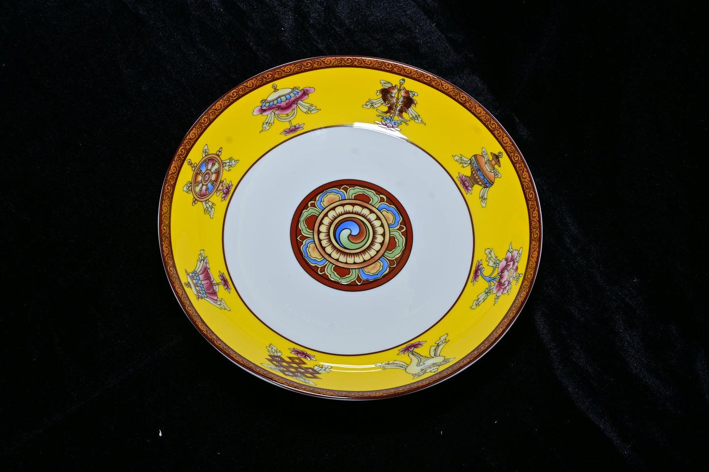 Yellow Decorative Ceramic Serving Plate