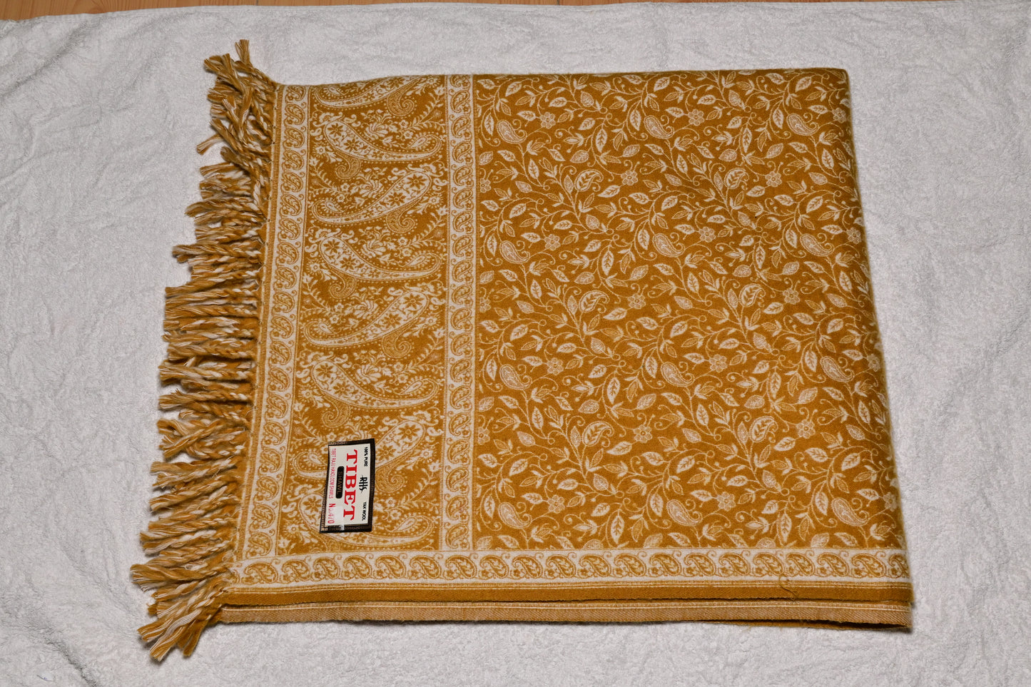 Tibet Yak Wool Patterned Shawl