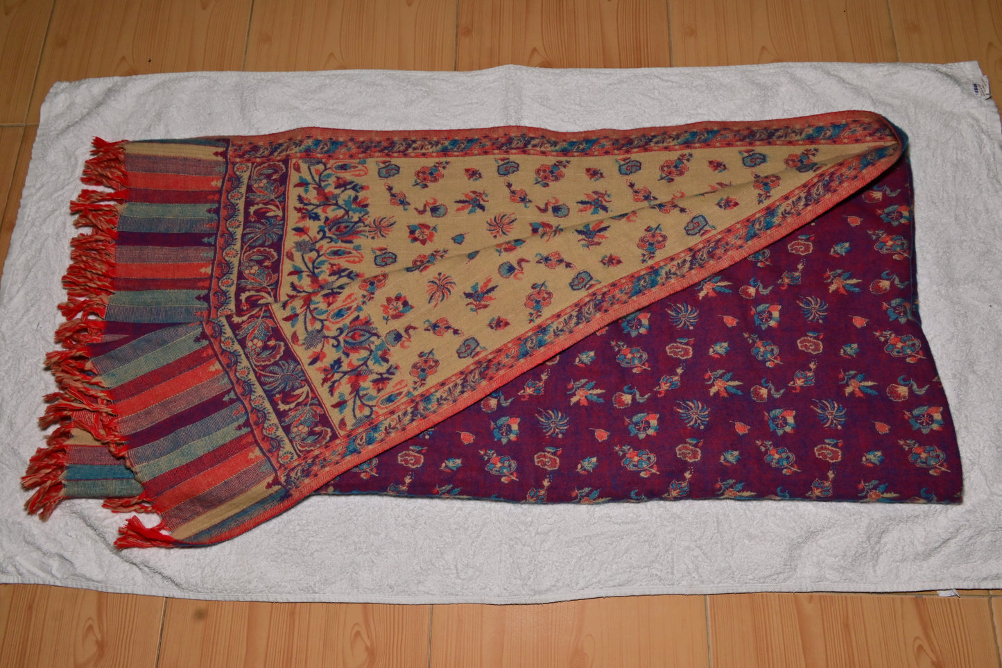 Multicolor Tibet Yak Wool Patterned Shawl
