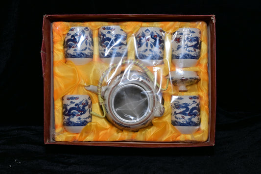 Dragon Design Ceramic Tea Set Gift Box