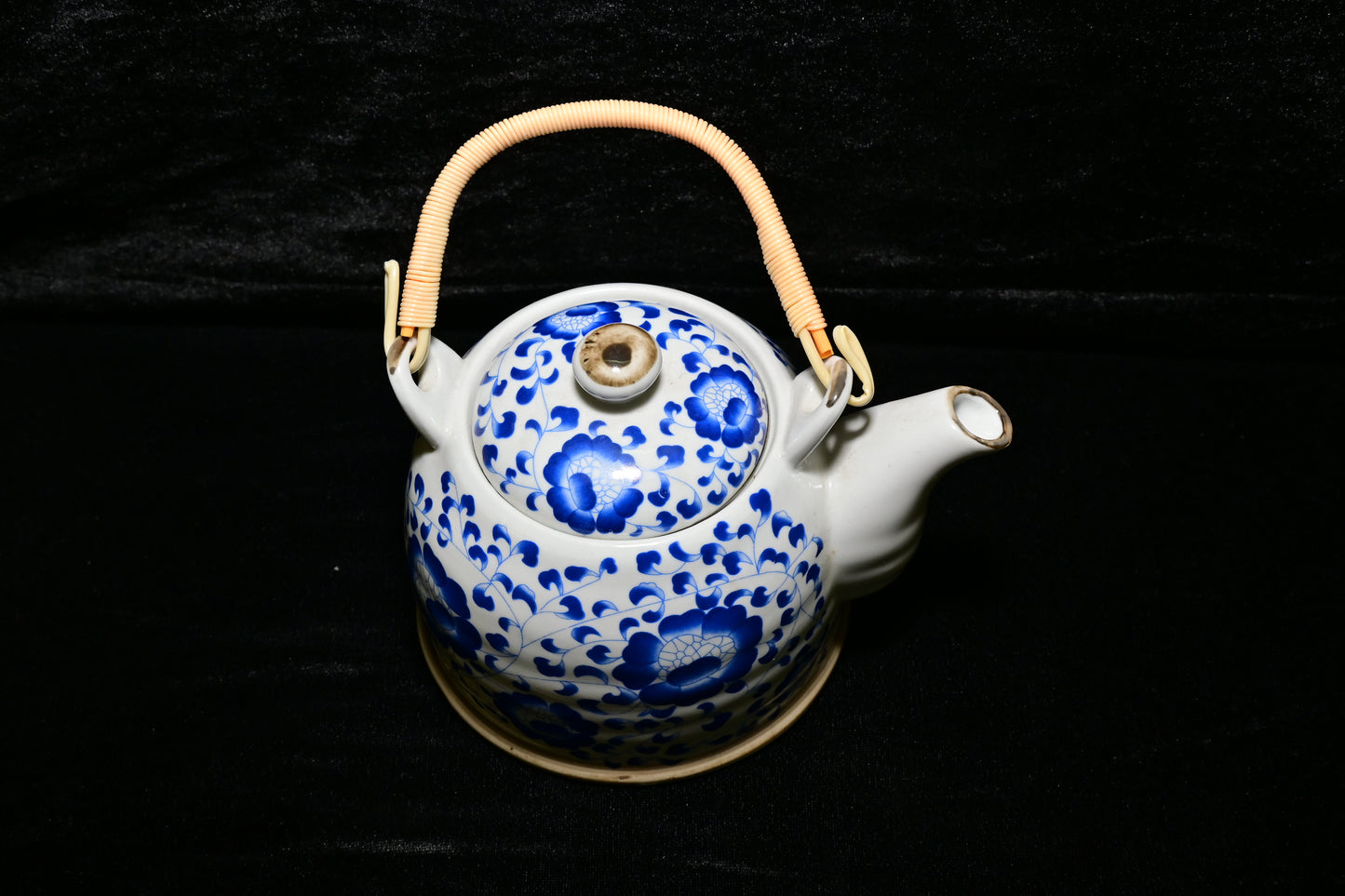 Blue Floral Ceramic Teapot with Infuser