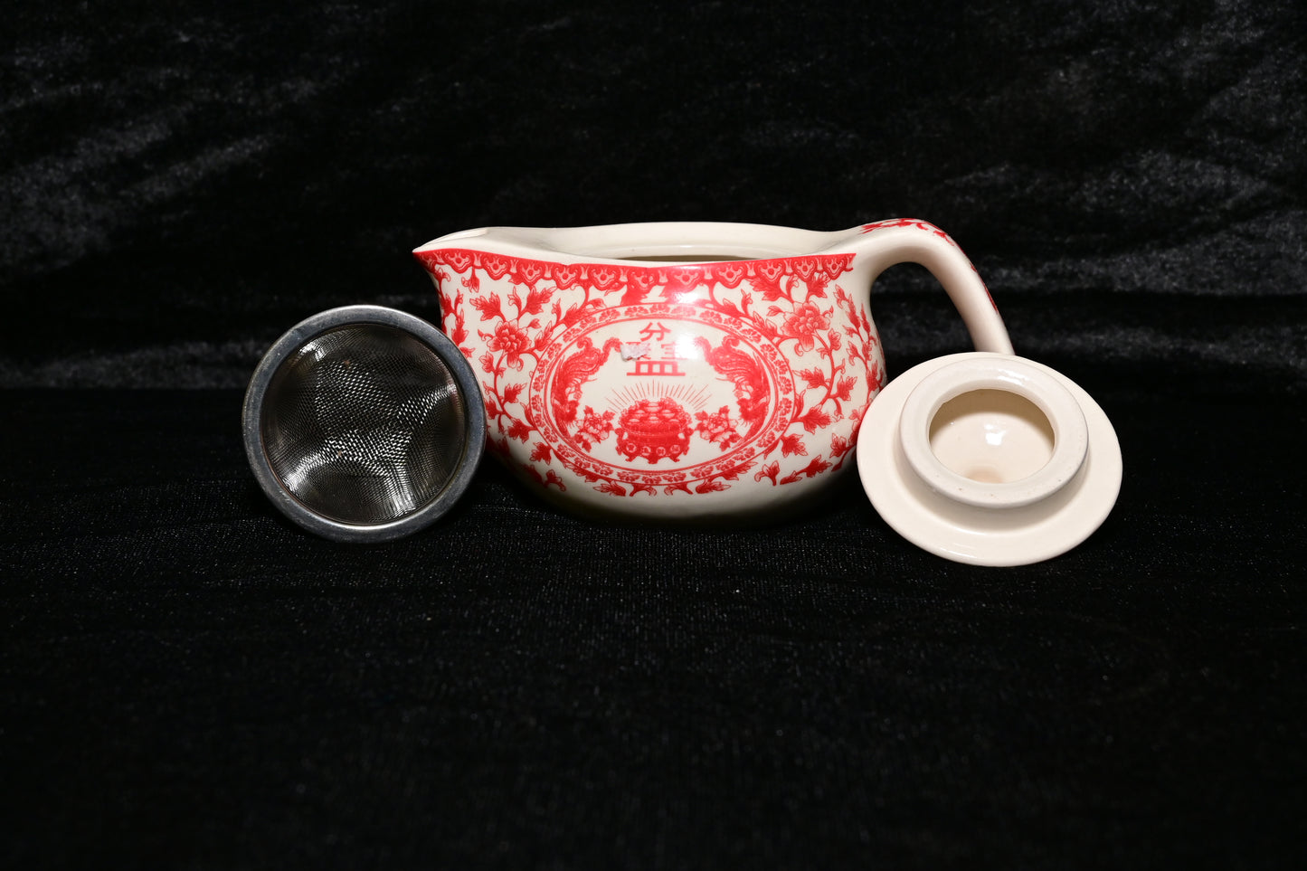Red Fortune Ceramic Teapot with Infuser