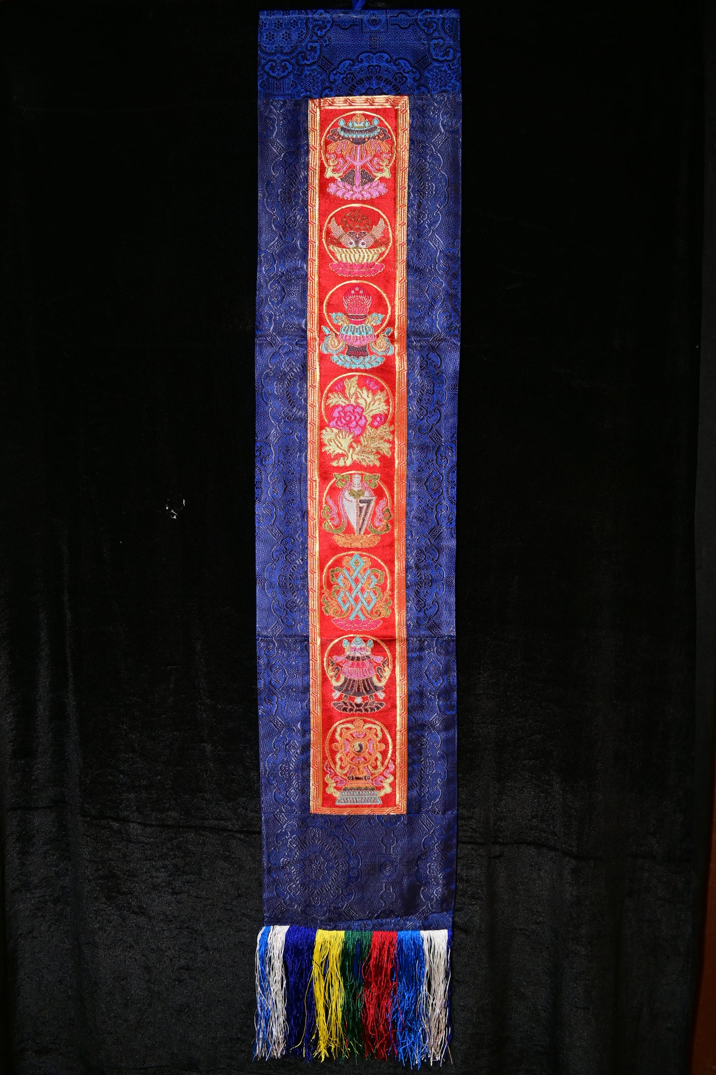 Tibetan Eight Auspicious Symbols Wall Hanging