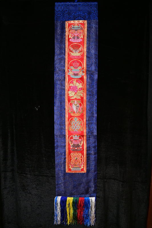 Tibetan Eight Auspicious Symbols Wall Hanging